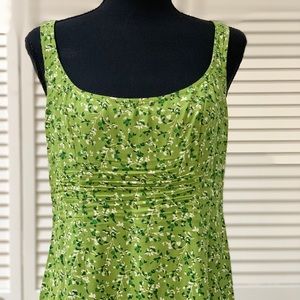 Reformation Size 4 Slit mini dress green floral